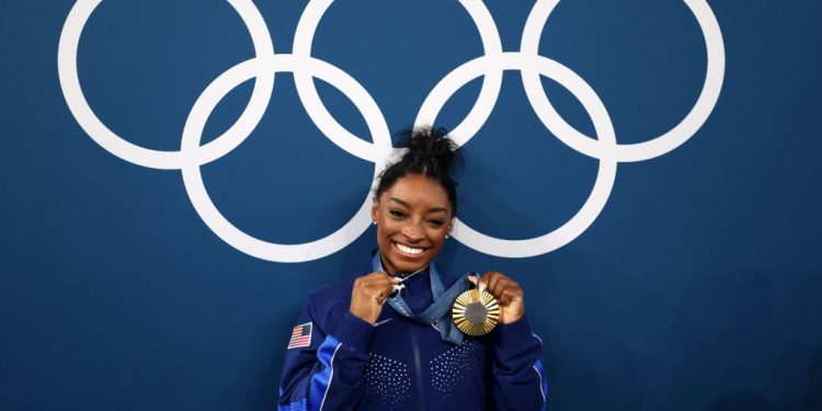 Simone Biles Edges Brazil’s Rebeca Andrade for Her Second Olympic All-Around Gymnastics Title