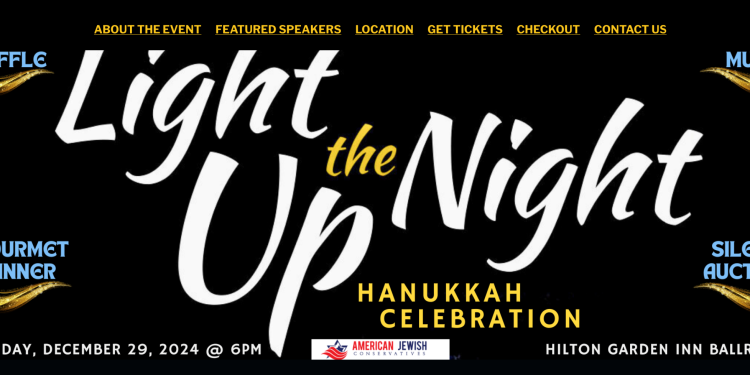 Light Up the Night: Annual Hanukkah Celebration by The American Jewish Conservatives