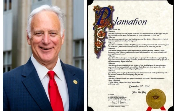 Austin Mayor Honors Shen Yun With Proclamation Ahead of 2025 World Tour