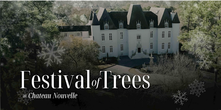 See Hundreds of Christmas Trees Inside a Houston Castle While Helping Foster Kids and Veterans