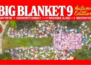 Houston’s Giant Picnic Blanket Takes Over the City