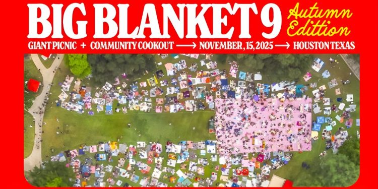 Houston’s Giant Picnic Blanket Takes Over the City