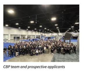 CBP team and prospective applicants