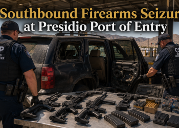 CBP Officers Seize Eight Firearms and 500 Rounds of Ammunition Hidden in SUV at Presidio Port of Entry