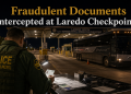 Border Patrol Agents Intercept Individual With Fraudulent Documents on Late-Night Greyhound Inspection at Laredo Checkpoint