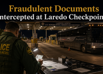 Border Patrol Agents Intercept Individual With Fraudulent Documents on Late-Night Greyhound Inspection at Laredo Checkpoint