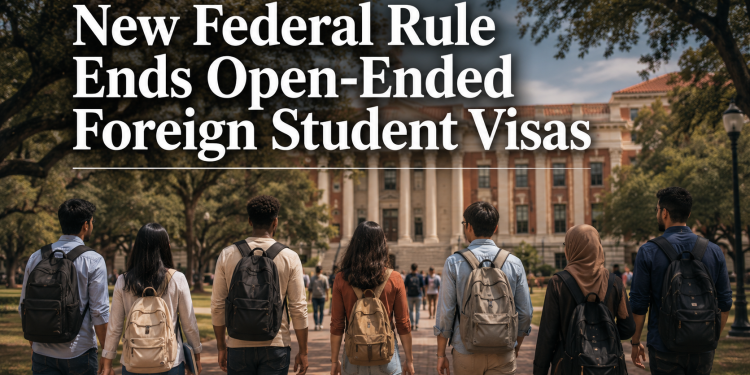 New Federal Rule Ends Open-Ended Foreign Student Visas — Texas Cases Highlight the Enforcement Push