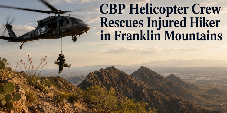 Air Branch Helicopter Crew Hoists Injured Hiker Off Franklin Mountains in Joint Rescue With El Paso Search and Rescue
