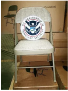 CBP officers also seized over 5,000 upholstered folding chairs for violating the Flammable Fabrics Act.