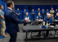 Secretary Mullin at USCG Station New York