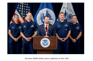 Secretary Mullin holds a press conference in New York
