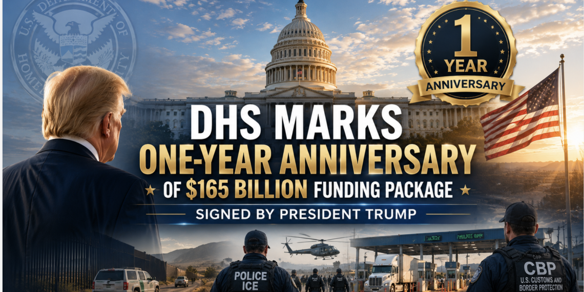 DHS Marks One-Year Anniversary of $165 Billion Funding Package Signed by President Trump