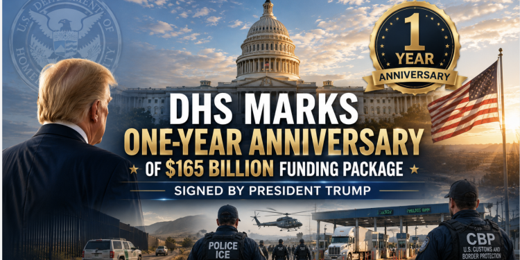 DHS Marks One-Year Anniversary of $165 Billion Funding Package Signed by President Trump