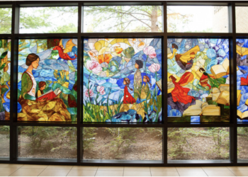 New Stained-Glass Mural at Hurst Public Library Honors Longtime Board Member and Beloved HEB ISD Teacher
